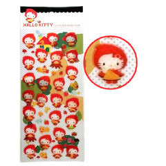Sanrio : Hello Kitty Red Riding Hood thick plastic stickers!