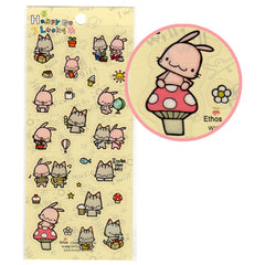 Kawaii Bunny & Kitty sticker sheet!