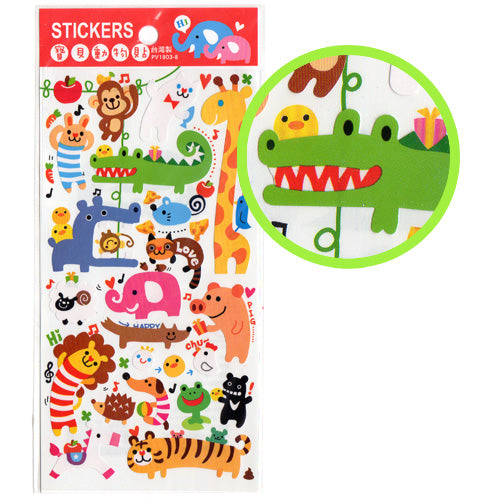 Funny Stretchy Animals stickers sheet!