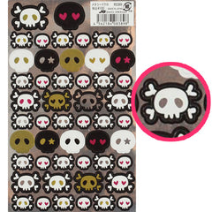 Kamio : JG kawaii metallic skulls sticker sheet!