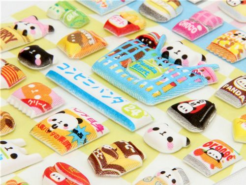 Kamio : Panda Mart Kawaii Puffy Stickers!