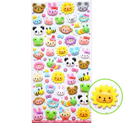 Mind Wave : Animal Face Marshmallow Puffy Stickers!