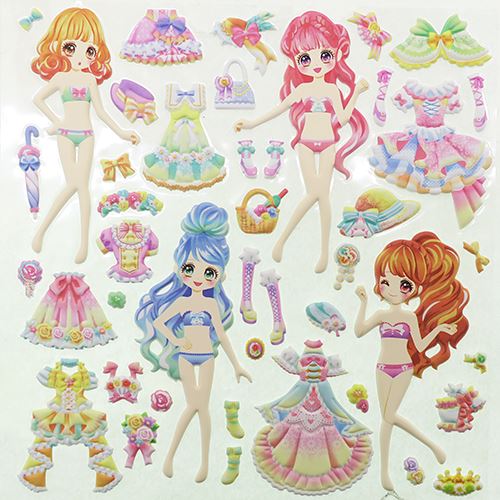 Crux : Deluxe Puffy Dress-Ups Sticker Sheets x 2 - Eternity Princess!