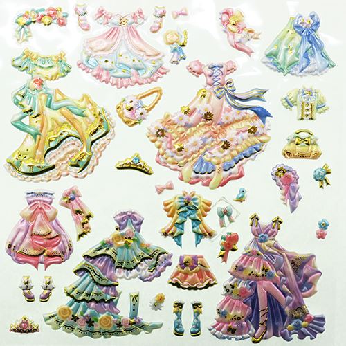 Crux : Deluxe Puffy Dress-Ups Sticker Sheets x 2 - Eternity Princess!