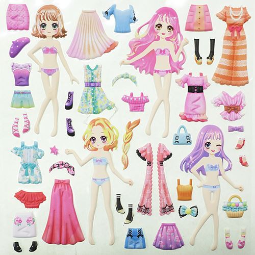 Crux : Deluxe Puffy Dress-Ups Sticker Sheets x 2 - Fashion Closet