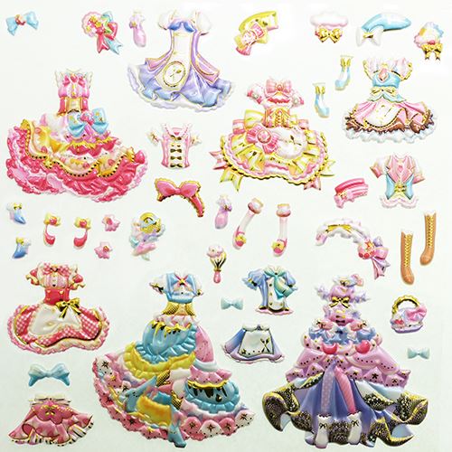 Crux : Deluxe Puffy Dress-Ups Sticker Sheets x 2 - Strawberry Honey