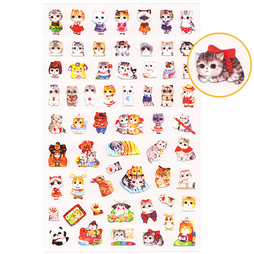 Cute Dressy Cats & friends Sticker Sheet!