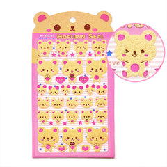 Lemon Co. : Cute Peach Bears Fluffy Stickers!