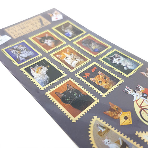 Cute Pottering Cat #1 Stamps Sticker Sheet!