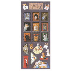 Cute Pottering Cat #1 Stamps Sticker Sheet!