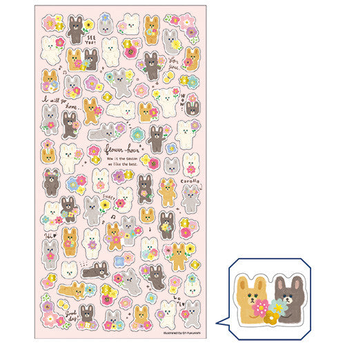 Mindwave : Flower Hour Bunnies Sticker Sheet!