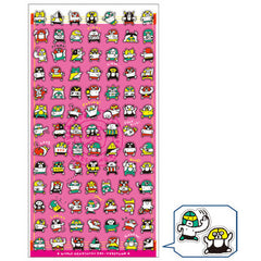 Kamio : Adorable Cats Sticker Sheet! Washi Paper Micro Stickers with Gold Accents
