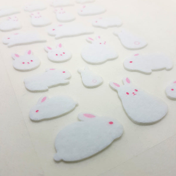 Fuzzy Textured Bunnies Sticker Sheet