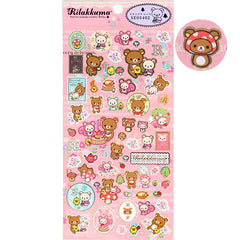 San-X : Rilakkuma's Small Pleasures Sticker Sheet (with Gold foil accents!) Vintage 2010!