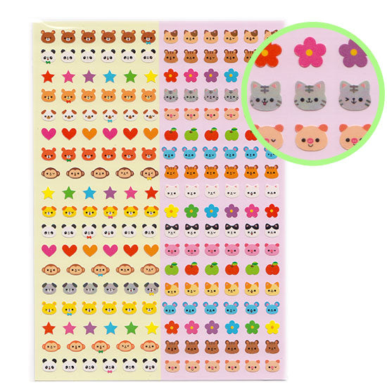 Cute Animals Double size Sticker Sheet! (216 x Stickers!!)