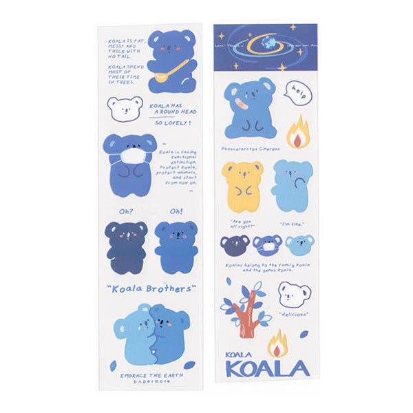 Cute Critters Line / Edge / Border style Transparent Stickers / Envelope Seals
