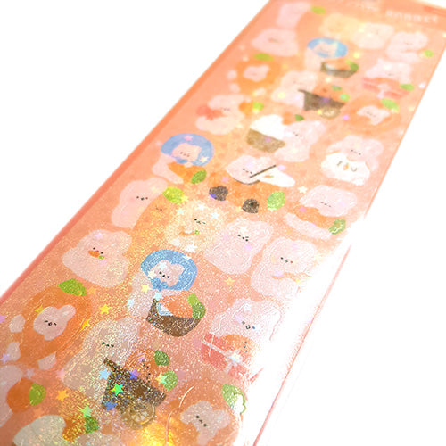 Carrot Loving Bunnies Sparkly Sticker Sheet