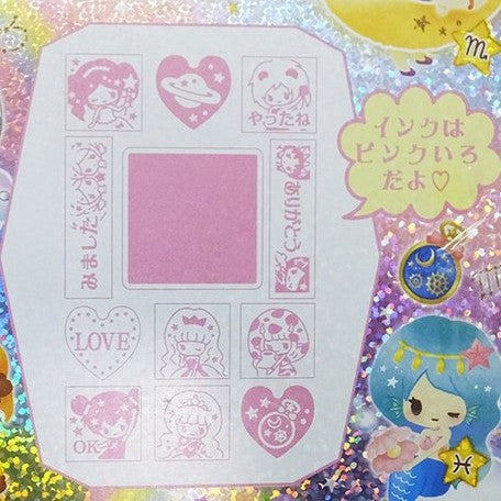 Kamio - Ink Star Girls - Set of Rubber Stamps with Ink Pad!