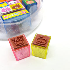 Kamio - Koguma Pan - Set of Rubber Stamps with Ink Pad!