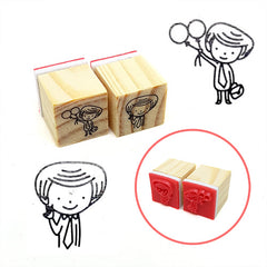 Children Set of 2 Rubber Stamps #1