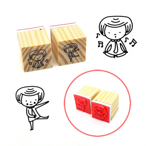 Children Set of 2 Rubber Stamps #2