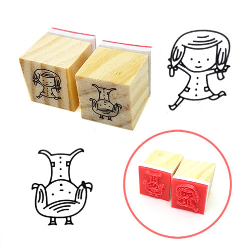 Children Set of 2 Rubber Stamps #5