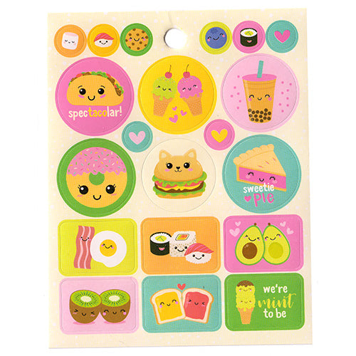 Pretty Theme Transparent Sticker Sheet (with Gold Foil Accents)
