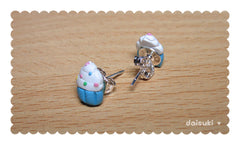 Frosted Cupcakes - Hand-sculpted Stud Earrings