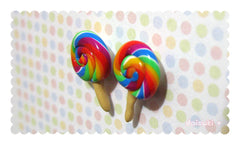 Kawaii Lollipops - Hand-sculpted Stud Earrings