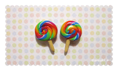 Kawaii Lollipops - Hand-sculpted Stud Earrings