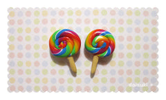 Kawaii Lollipops - Hand-sculpted Stud Earrings