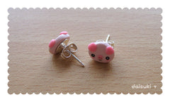 Kawaii Pigs Stud Earrings - Hand-sculpted