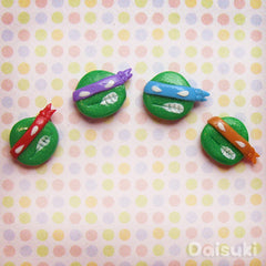 TMNT Earrings - mix & match set of 4 Ninja Turtles - Hand sculpted