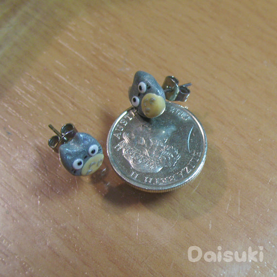 My neighbour Totoro earrings - Hand-sculpted kawaii