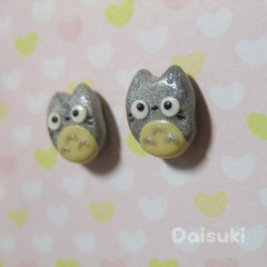 My neighbour Totoro earrings - Hand-sculpted kawaii