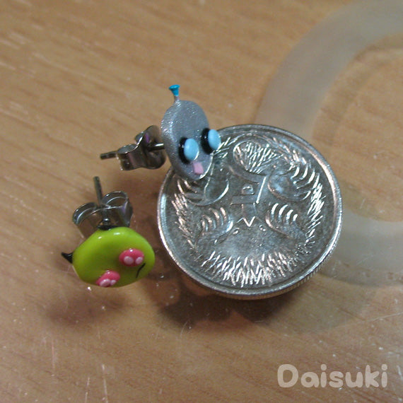 Invader Zim and Gir - Hand-sculpted kawaii Earrings