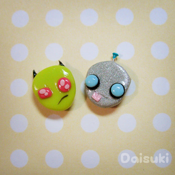 Soot Sprites stud earrings - Susuwatari - Studio Ghibli Spirited Away / Totoro Tribute