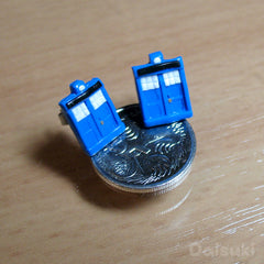 Tardis Earrings - Doctor Who - Individually Hand sculpted