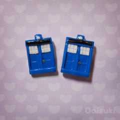 Tardis Earrings - Doctor Who - Individually Hand sculpted