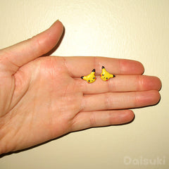 Pikachu earrings - Hand-sculpted kawaii pokemon tribute