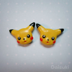 Pikachu earrings - Hand-sculpted kawaii pokemon tribute