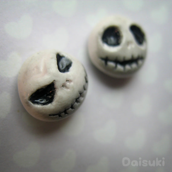 Jack Skellington earrings - Hand-sculpted kawaii Nightmare Before Christmas tribute