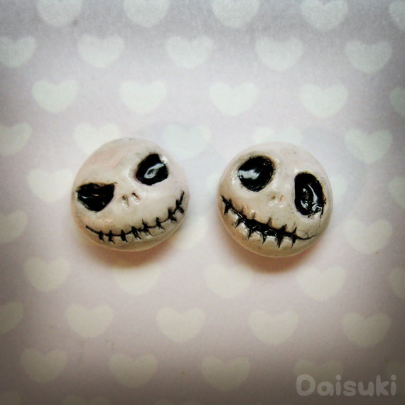 Jack Skellington earrings - Hand-sculpted kawaii Nightmare Before Christmas tribute