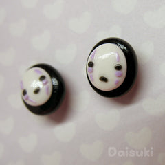 No Face stud earrings - Studio Ghibli Spirited Away Handmade Tribute