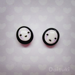 No Face stud earrings - Studio Ghibli Spirited Away Handmade Tribute