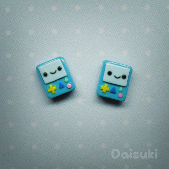 Beemo BMO Hand-sculpted Earrings - Adventure Time tribute
