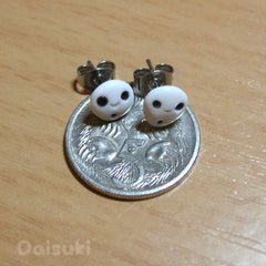 Kodama Hand-sculpted earrings - Studio Ghibli Princess Mononoke Tribute