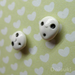 Kodama Hand-sculpted earrings - Studio Ghibli Princess Mononoke Tribute