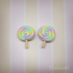 Kawaii Onigiri / Cute Japanese Rice ball Stud Earrings - Hand-sculpted