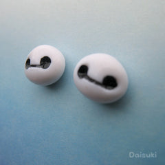 Cute Baymax Hand-sculpted Stud Earrings, Handmade